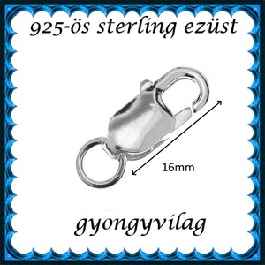 925-ös ezüst 1soros lánckapocs ELK 1s 15-16 - kellékek & szerszámok - gyöngyfűzés kellékek - egyéb alkatrész - Meska.hu
