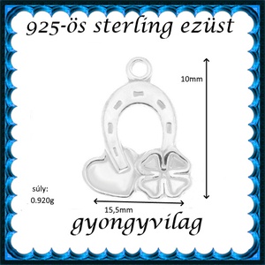 925-ös sterling ezüst ékszerkellék: medál / pandora / fityegő EMTÉ 28 - kellékek & szerszámok - gyöngyfűzés kellékek - cabochon - Meska.hu