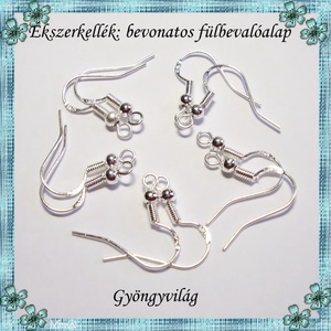 Ezüstel bevont ékszerkellék: fülbevalóalap  E925-FK02 10pár/cs, Kellékek & szerszámok, Ékszerkellék, Fülbevaló alap, Ékszerkészítés, Mindenmás, Ékszerkészítés, MESKA