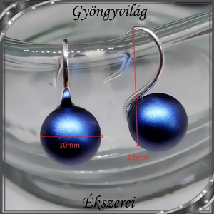 Ékszerek-fülbevalók: Swarovski félig fúrt gömb s925-ös ezüst SF-S925-SW05  S925-fk11--sw5818 - ékszer - fülbevaló - lógós kerek fülbevaló - Meska.hu