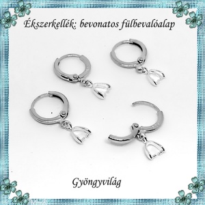 Ezüstel bevont ékszerkellék: fülbevalóalap  E925-FK07-2 2pár/cs, Kellékek & szerszámok, Ékszerkellék, Fülbevaló alap, Ékszerkészítés, Mindenmás, Ékszerkészítés, MESKA