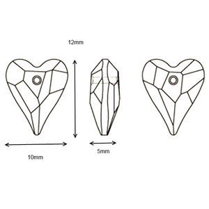 Swarovski kristály medál: Wild szív 12mm több szín SW6240-12 - kellékek & szerszámok - gyöngyfűzés kellékek - swarovski kristályok - Meska.hu