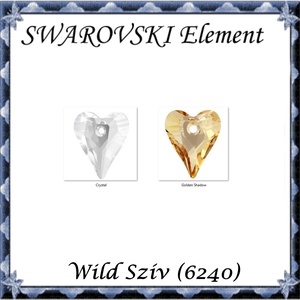 Swarovski kristály medál: Wild szív 17mm több szín SW6240-17, Kellékek & szerszámok, Gyöngyfűzés kellékek, Swarovski kristályok, Ékszerkészítés, Ékszerkészítés, MESKA
