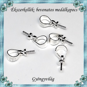 Ezüstel bevont ékszerkellék: medálkapocs  E925-MK03  5db/cs, Kellékek & szerszámok, Ékszerkellék, Medáltartó, medálkapocs, Ékszerkészítés, Mindenmás, Ékszerkészítés, MESKA