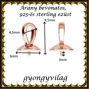 925-ös sterling ezüst ékszerkellék: medáltartó, medálkapocs EMK 68rg - kellékek & szerszámok - ékszerkellék - medáltartó, medálkapocs - Meska.hu