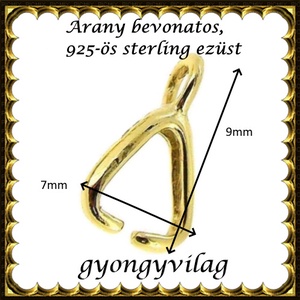 925-ös sterling ezüst ékszerkellék: medáltartó, medálkapocs EMK 08g  - kellékek & szerszámok - ékszerkellék - medáltartó, medálkapocs - Meska.hu