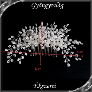 Ékszerek-hajdíszek, hajcsatok: Esküvői, menyasszonyi, alkalmi hajdísz S-H-FÉ17-21e - esküvő - hajdísz - fésűs hajdísz - Meska.hu