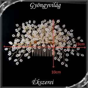 Ékszerek-hajdíszek, hajcsatok: Esküvői, menyasszonyi, alkalmi hajdísz S-H-FÉ17-19a - esküvő - hajdísz - fésűs hajdísz - Meska.hu