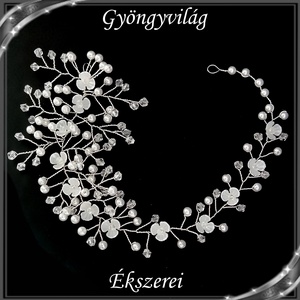 Ékszerek-hajdíszek, hajcsatok: Esküvői, menyasszonyi, alkalmi hajdísz S-H-FŰ06e30, Esküvő, Hajdísz, Kontydísz & Hajdísz, Ékszerkészítés, Gyöngyfűzés, gyöngyhímzés, Meska