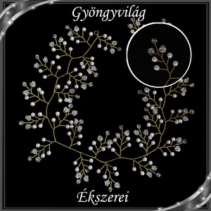 Ékszerek-hajdíszek, hajcsatok: Esküvői, menyasszonyi, alkalmi hajdísz S-H-FÜ05-02-60a - esküvő - hajdísz - kontydísz & hajdísz - Meska.hu