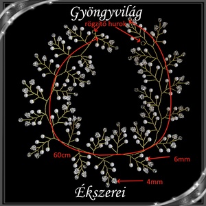 Ékszerek-hajdíszek, hajcsatok: Esküvői, menyasszonyi, alkalmi hajdísz S-H-FÜ05-02-60a - esküvő - hajdísz - kontydísz & hajdísz - Meska.hu