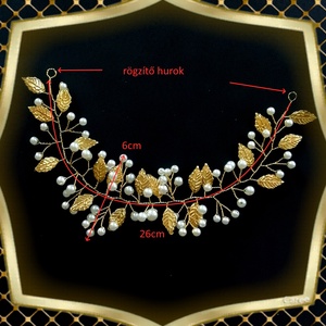 Ékszerek-hajdíszek, hajcsatok: Esküvői, menyasszonyi, alkalmi hajdísz ES-H-FÜ21-26g - esküvő - hajdísz - kontydísz & hajdísz - Meska.hu