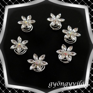 Ékszerek-hajdíszek, hajcsatok: Esküvői, menyasszonyi, alkalmi hajdísz ES-H-SP08 6db/csomag - esküvő - hajdísz - kontydísz & hajdísz - Meska.hu