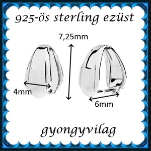 925-ös sterling ezüst ékszerkellék: medáltartó, medálkapocs EMK 115e - kellékek & szerszámok - ékszerkellék - medáltartó, medálkapocs - Meska.hu