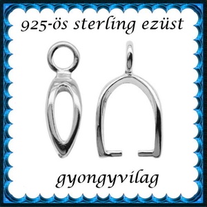 925-ös sterling ezüst ékszerkellék: medáltartó, medálkapocs EMK 116, Kellékek & szerszámok, Ékszerkellék, Medáltartó, medálkapocs, Ékszerkészítés, Ékszerkészítés, MESKA
