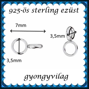 925-ös ezüst kapocs vég ELK KV 09 - kellékek & szerszámok - gyöngyfűzés kellékek - egyéb alkatrész - Meska.hu