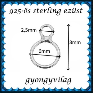 925-ös ezüst kapocs vég ELK KV 01 - kellékek & szerszámok - gyöngyfűzés kellékek - egyéb alkatrész - Meska.hu