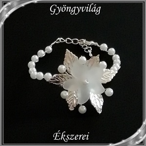 Ékszerek-hajdíszek, hajcsatok: Esküvői, menyasszonyi, alkalmi hajdísz-karkötő szett S-H-FÜ-K01 - esküvő - hajdísz - kontydísz & hajdísz - Meska.hu