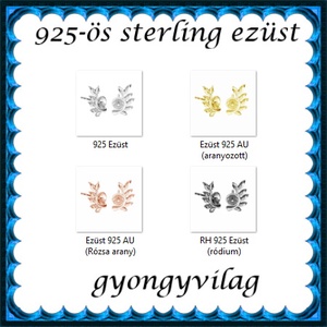 925-ös sterling ezüst ékszerkellék: fülbevaló kapocs, bedugós EFK B 58e - kellékek & szerszámok - ékszerkellék - fülbevaló kapocs - Meska.hu