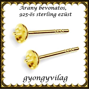 925-ös sterling ezüst ékszerkellék: fülbevaló kapocs, bedugós EFK B 12-3g - gyöngy, ékszerkellék - egyéb alkatrész - Meska.hu
