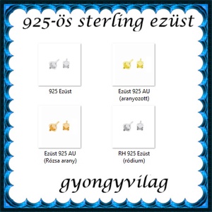 925-ös sterling ezüst ékszerkellék: fülbevaló kapocs, bedugós EFK B 60-3e - kellékek & szerszámok - ékszerkellék - fülbevaló kapocs - Meska.hu