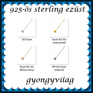 925-ös sterling ezüst ékszerkellék: fülbevaló kapocs, bedugós, füllánc EFK BFL 08-6e - kellékek & szerszámok - ékszerkellék - fülbevaló kapocs - Meska.hu