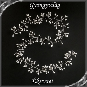Ékszerek-hajdíszek, hajcsatok: Esküvői, menyasszonyi, alkalmi hajdísz S-H-FÜ04-80e - esküvő - hajdísz - kontydísz & hajdísz - Meska.hu