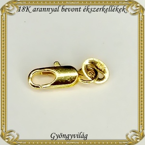 18K arannyal bevont ékszerkellék: lánckapocs ABLK 01-9, Kellékek & szerszámok, Gyöngyfűzés kellékek, Egyéb alkatrész, Ékszerkészítés, Mindenmás, Ékszerkészítés, MESKA