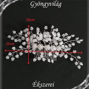 Ékszerek-hajdíszek, hajcsatok: Esküvői, menyasszonyi, alkalmi hajdísz S-H-FÉ18e - esküvő - hajdísz - fésűs hajdísz - Meska.hu