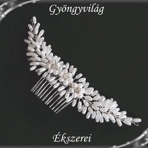Ékszerek-hajdíszek, hajcsatok: Esküvői, menyasszonyi, alkalmi hajdísz S-H-FÉ19e - esküvő - hajdísz - fésűs hajdísz - Meska.hu