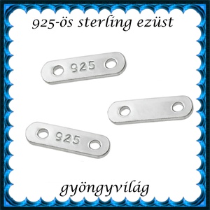 925-ös sterling ezüst ékszerkellék: távtartó ETT 02-2  2db/csomag, Kellékek & szerszámok, Gyöngyfűzés kellékek, Egyéb alkatrész, Ékszerkészítés, Ékszerkészítés, MESKA