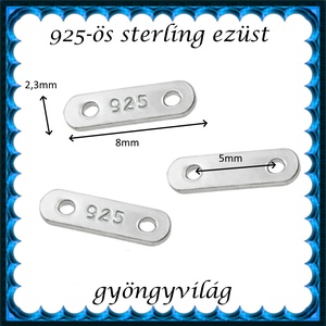 925-ös sterling ezüst ékszerkellék: távtartó ETT 01  3db/csomag - kellékek & szerszámok - gyöngyfűzés kellékek - egyéb alkatrész - Meska.hu
