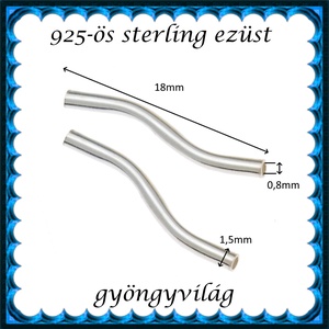 925-ös sterling ezüst ékszerkellék: köztes / gyöngy / dísz EKÖ 04-18  4db/csomag - kellékek & szerszámok - gyöngyfűzés kellékek - fém köztesek - Meska.hu