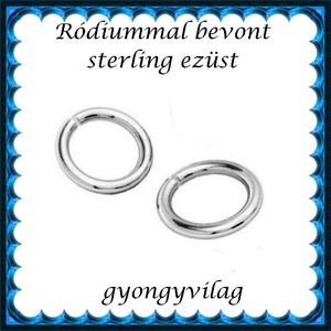 925-ös sterling ezüst ékszerkellék: karika nyitott ESZK NY 4,5x0,7 mm RH 2db/csomag, Kellékek & szerszámok, Gyöngyfűzés kellékek, Szerelőkarika, Ékszerkészítés, Ékszerkészítés, MESKA