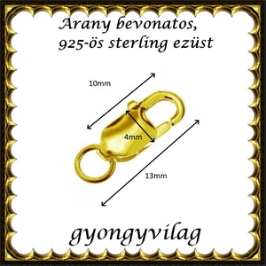 925-ös ezüst 1soros lánckapocs ELK 1s 15-10g - kellékek & szerszámok - gyöngyfűzés kellékek - egyéb alkatrész - Meska.hu