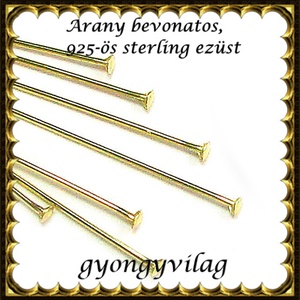 925-ös sterling ezüst ékszerkellék: szerelőpálca szög végű ESZP SZ 38x0,5g 1db/csomag, Gyöngy, ékszerkellék, Egyéb alkatrész, Ékszerkészítés, Mindenmás, Szerelékek, MESKA