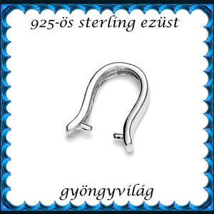 925-ös sterling ezüst ékszerkellék: medáltartó, medálkapocs EMK 63, Kellékek & szerszámok, Ékszerkellék, Medáltartó, medálkapocs, Ékszerkészítés, Mindenmás, Ékszerkészítés, MESKA