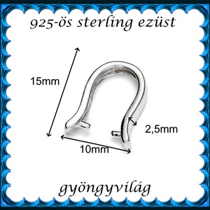 925-ös sterling ezüst ékszerkellék: medáltartó, medálkapocs EMK 63 - kellékek & szerszámok - ékszerkellék - medáltartó, medálkapocs - Meska.hu