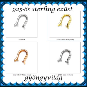 925-ös sterling ezüst ékszerkellék: medáltartó, medálkapocs EMK 63 - kellékek & szerszámok - ékszerkellék - medáltartó, medálkapocs - Meska.hu