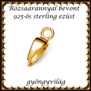 925-ös sterling ezüst ékszerkellék: medáltartó, medálkapocs EMK 110rg  - gyöngy, ékszerkellék - egyéb alkatrész - Meska.hu