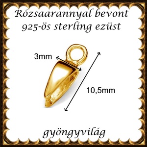 925-ös sterling ezüst ékszerkellék: medáltartó, medálkapocs EMK 110rg  - gyöngy, ékszerkellék - egyéb alkatrész - Meska.hu