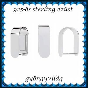 925-ös sterling ezüst ékszerkellék: medáltartó, medálkapocs EMK 117, Kellékek & szerszámok, Ékszerkellék, Medáltartó, medálkapocs, Ékszerkészítés, Mindenmás, Ékszerkészítés, MESKA