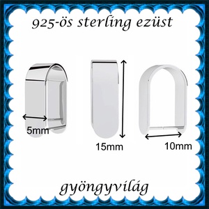 925-ös sterling ezüst ékszerkellék: medáltartó, medálkapocs EMK 117 - kellékek & szerszámok - ékszerkellék - medáltartó, medálkapocs - Meska.hu