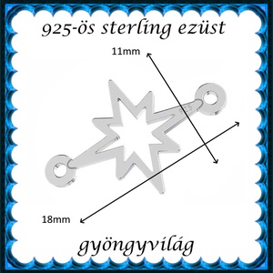 925-ös finomságú sterling ezüst kandeláber/ továbbépíthető köztes /tartó elem  EKA2 80 - kellékek & szerszámok - gyöngyfűzés kellékek - egyéb alkatrész - Meska.hu