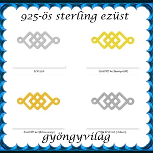 925-ös finomságú sterling ezüst kandeláber/ továbbépíthető köztes /tartó elem  EKA2 84 - kellékek & szerszámok - gyöngyfűzés kellékek - egyéb alkatrész - Meska.hu