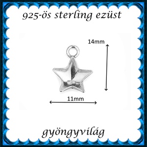 925-ös sterling ezüst ékszerkellék: medál / pandora / fityegő EM-F 30 - kellékek & szerszámok - gyöngyfűzés kellékek - cabochon - Meska.hu