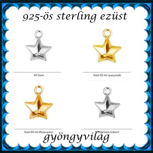 925-ös sterling ezüst ékszerkellék: medál / pandora / fityegő EM-F 30 - kellékek & szerszámok - gyöngyfűzés kellékek - cabochon - Meska.hu