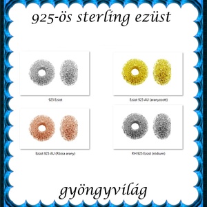 925-ös sterling ezüst ékszerkellék: köztes / gyöngy / dísz EKÖ 102-4,5  - kellékek & szerszámok - gyöngyfűzés kellékek - fém köztesek - Meska.hu