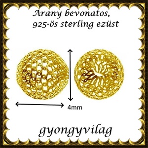 925-ös sterling ezüst ékszerkellék: köztes / gyöngy / dísz EKÖ 26-4 g 2db/csomag - kellékek & szerszámok - gyöngyfűzés kellékek - fém köztesek - Meska.hu