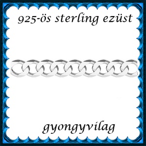 925-ös sterling ezüst ékszerkellék: lánc méterben 925 EL06-1,35e, Kellékek & szerszámok, Gyöngyfűzés kellékek, Egyéb alkatrész, Ékszerkészítés, Ékszerkészítés, MESKA